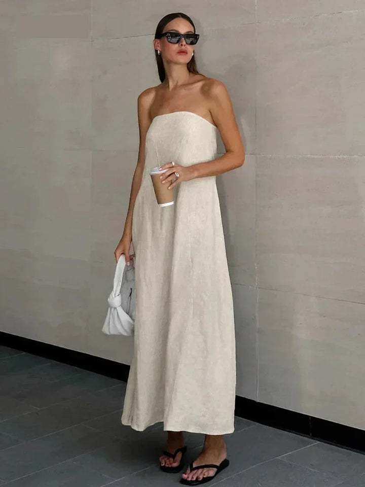 Levoire | Belle robe maxi décontractée Kaki