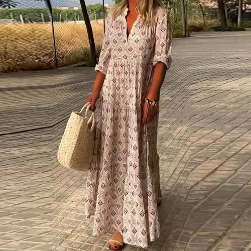 Levoire | Robe De Loisir À Manches Longues Et Décolleté En V