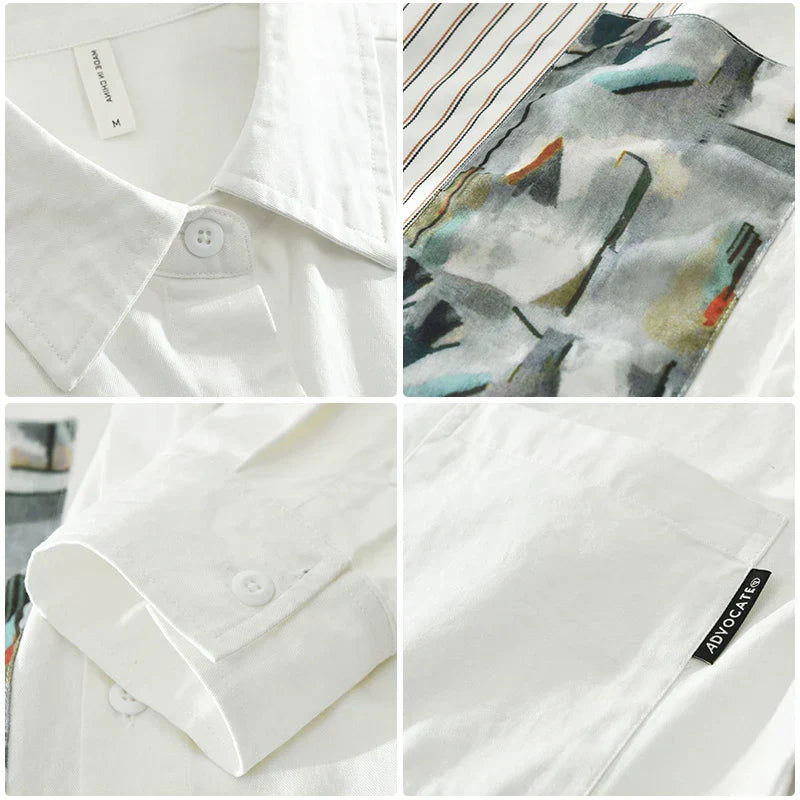 Levoire | Chemise À Patchwork Decontractee Elegant Hommes