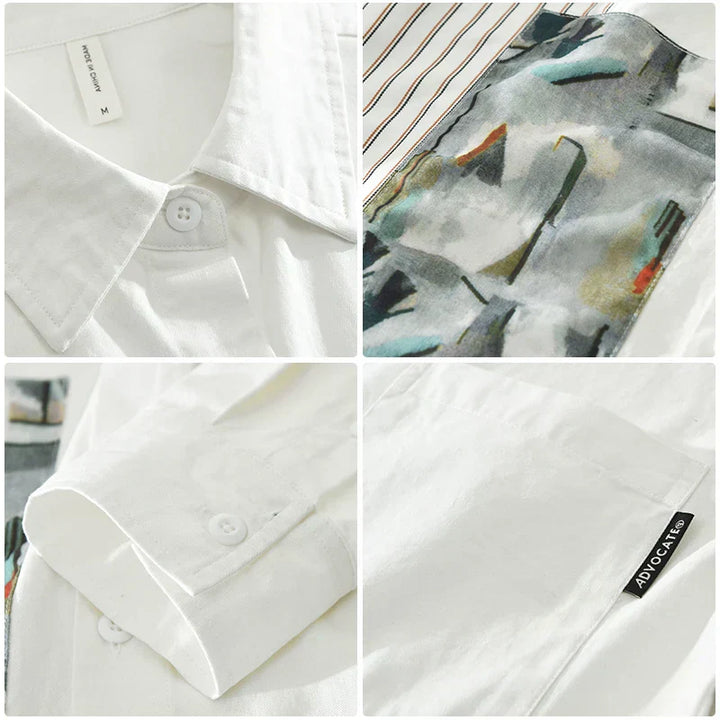 Levoire | Chemise À Patchwork Decontractee Elegant Hommes