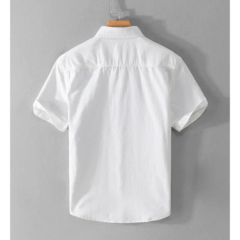 Levoire | Chemise D'Ete Unie Decontractee Hommes