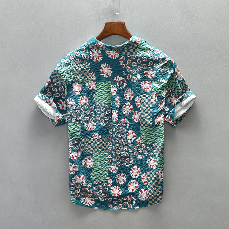 Levoire | Chemise Decontractee Imprimee Coupe Ample Hommes