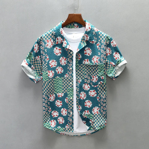 Levoire | Chemise Decontractee Imprimee Coupe Ample Hommes