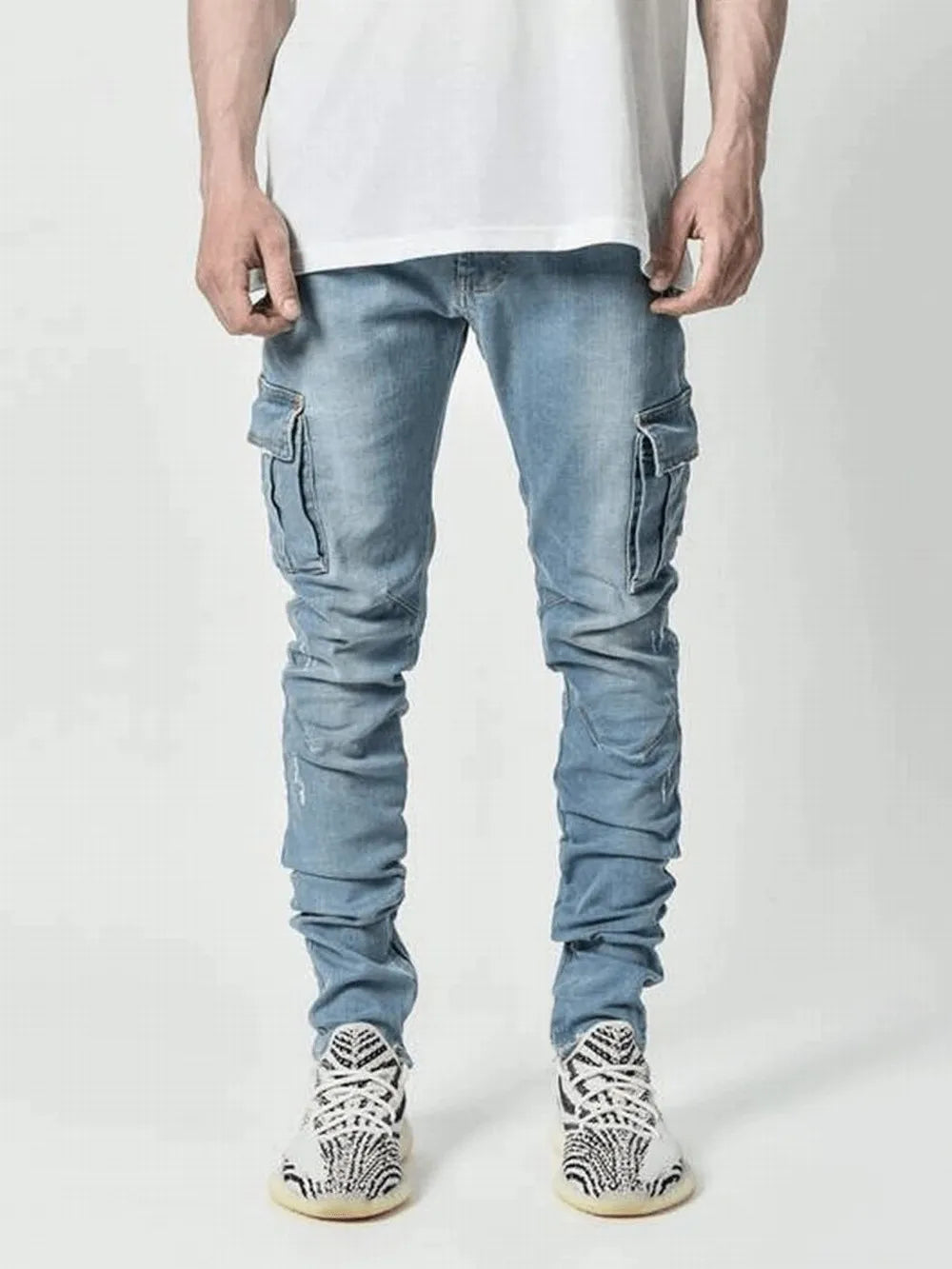 Levoire | Jeans Mi-Hauteur Décontractées Pour Hommes Bleu