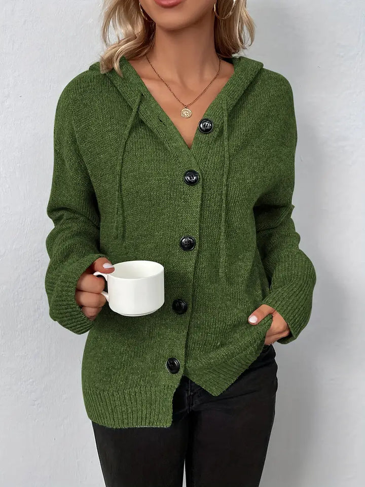 Levoire | Longue, Décontractée Manteau En Tricot Avec Boutons Pour Femme