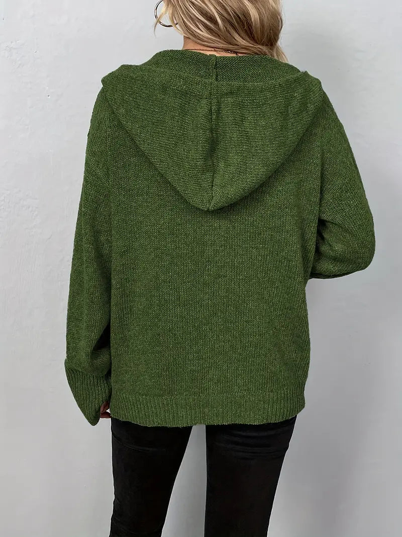 Levoire | Longue, Décontractée Manteau En Tricot Avec Boutons Pour Femme