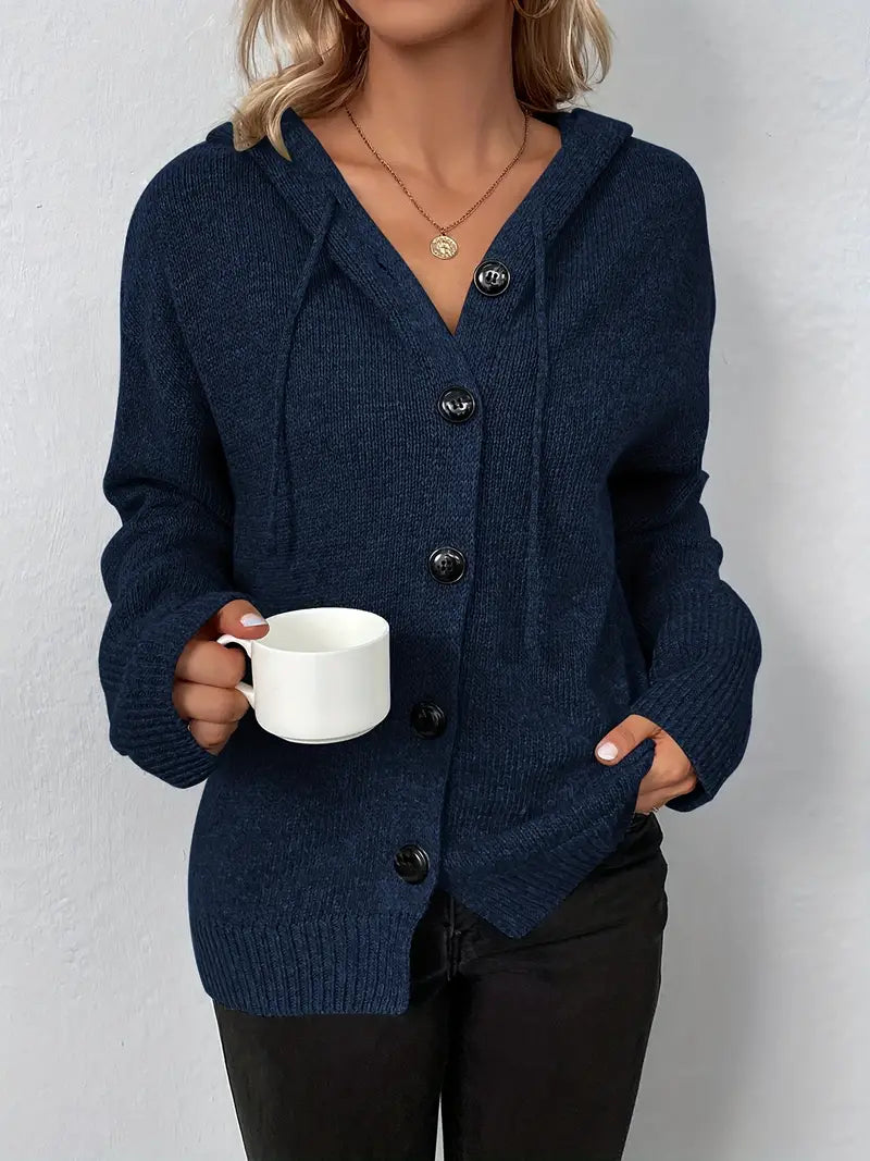 Levoire | Longue, Décontractée Manteau En Tricot Avec Boutons Pour Femme