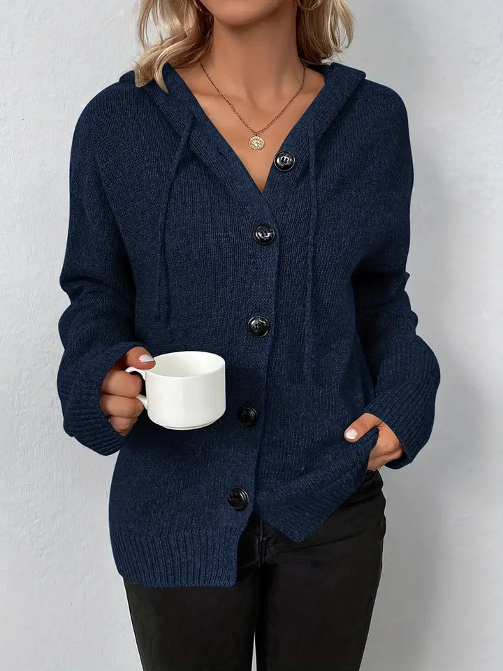 Levoire | Longue, Décontractée Manteau En Tricot Avec Boutons Pour Femme