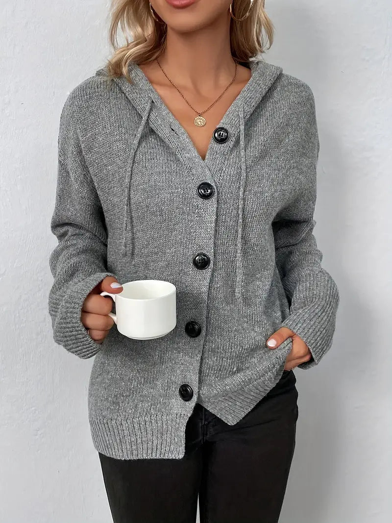 Levoire | Longue, Décontractée Manteau En Tricot Avec Boutons Pour Femme