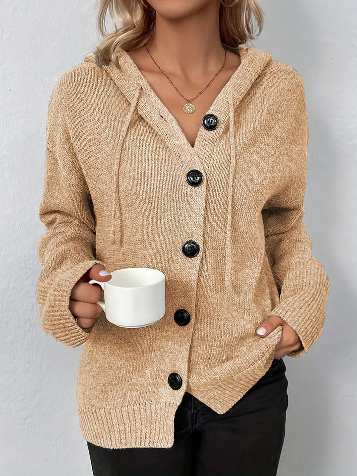 Levoire | Longue, Décontractée Manteau En Tricot Avec Boutons Pour Femme