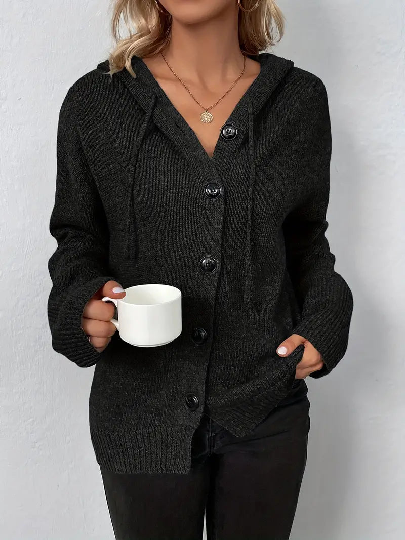 Levoire | Longue, Décontractée Manteau En Tricot Avec Boutons Pour Femme