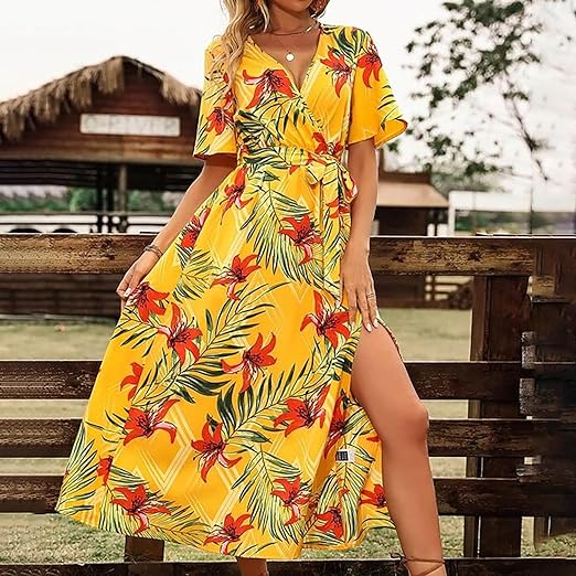 Levoire | Robe Midi Élégante Pour Femmes Jaune