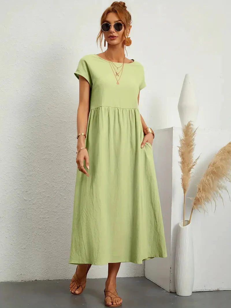 Levoire | Robe Maxi Décontractée Ample Pour L'Été Vert clair