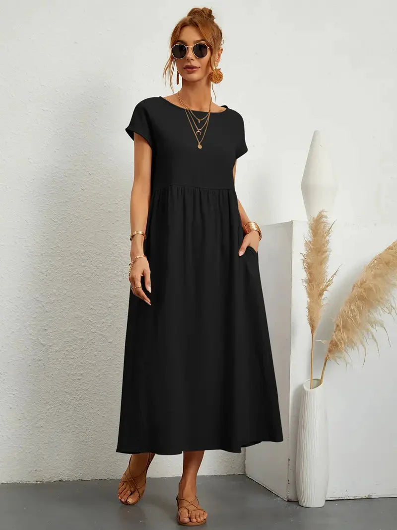Levoire | Robe Maxi Décontractée Ample Pour L'Été Noir