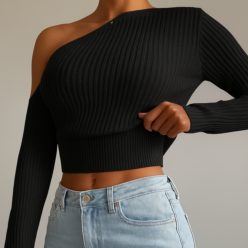 Levoire | Haut Sans Epaules Elegant Et Confortable Femmes Noir