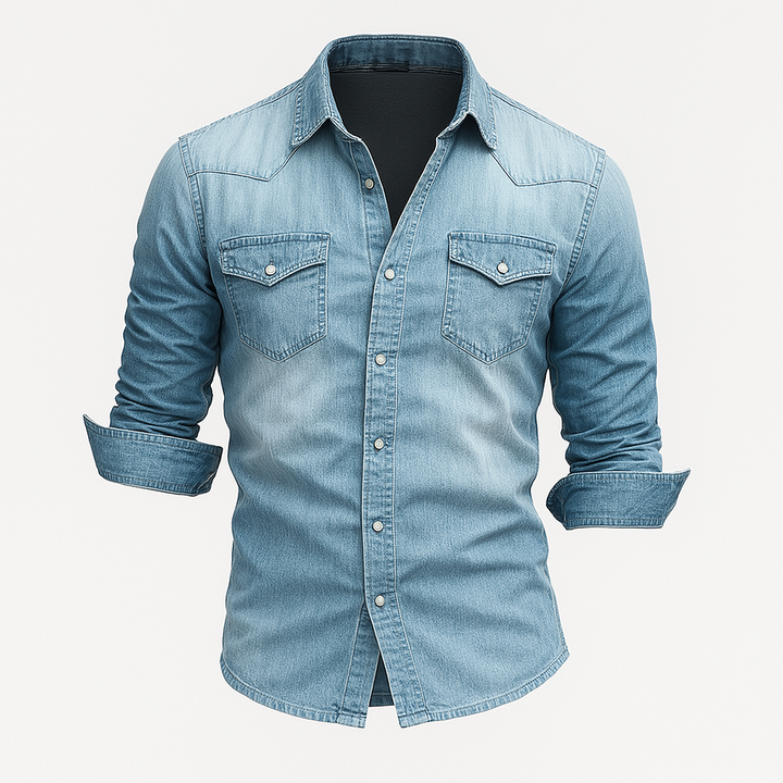 Levoire | Chemise Denim Décontractée Homme Bleu clair