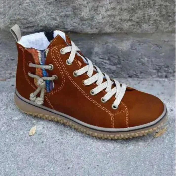 Levoire | Élégantes Chaussures En Cuir Vintage Style Traditionnel Braun