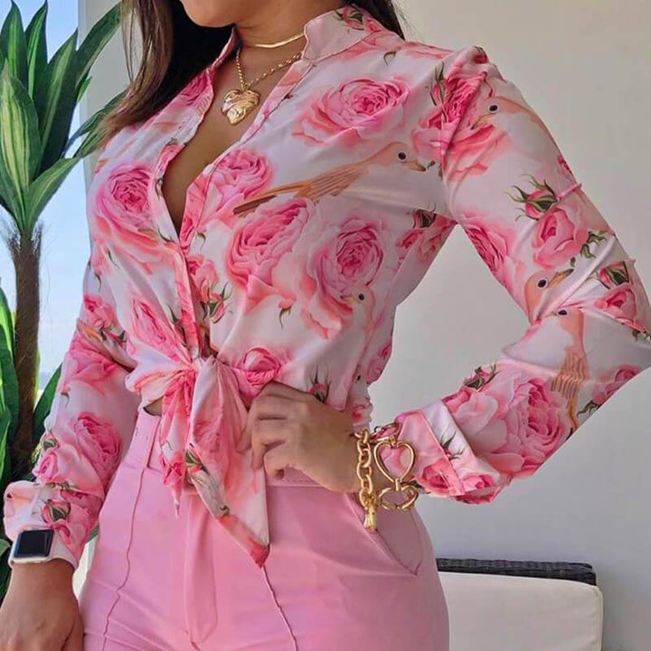 Levoire | t-shirt à manches longues avec motif floral Rose