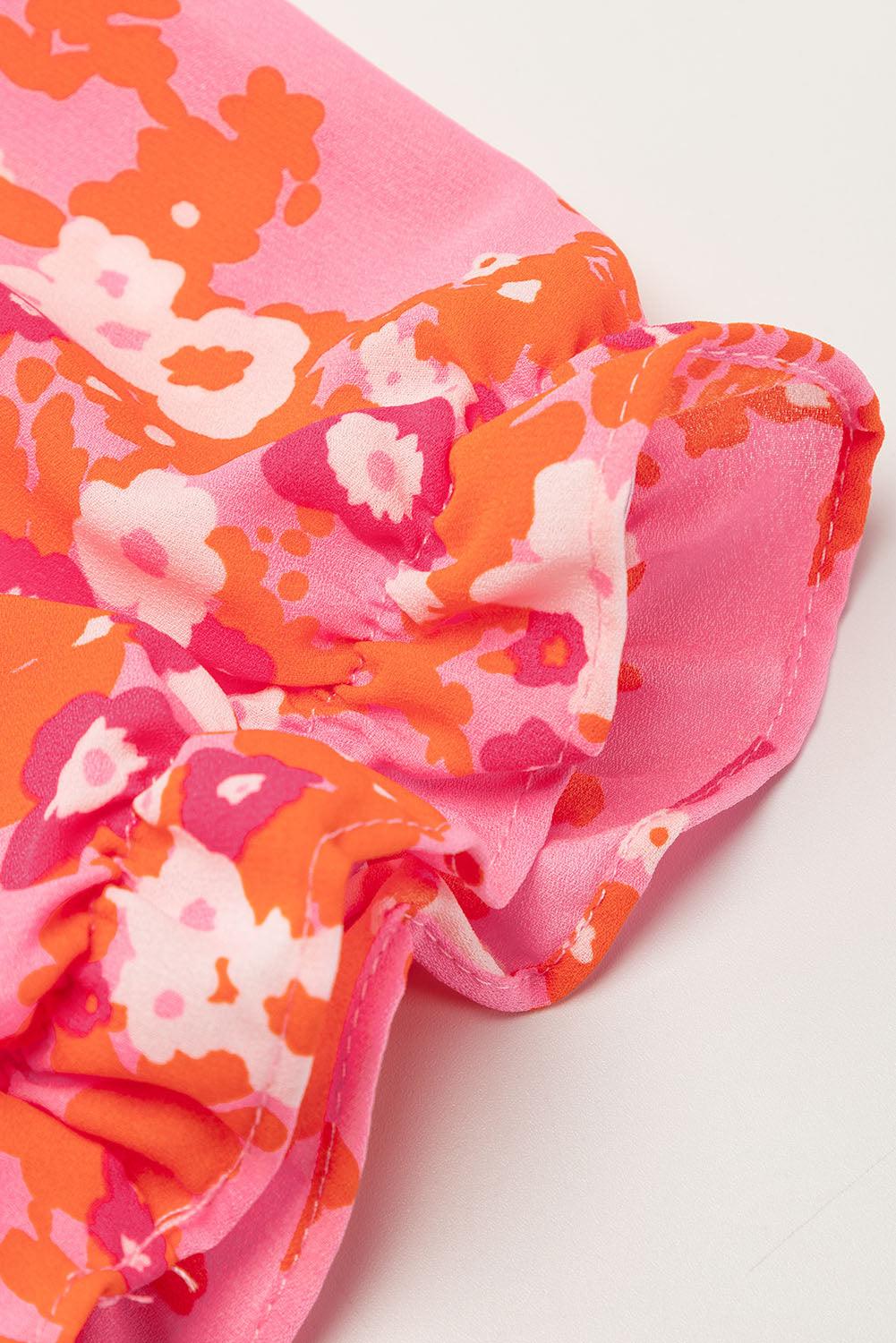 Levoire | Robe V Décolletée Rose Chic Avec Volants