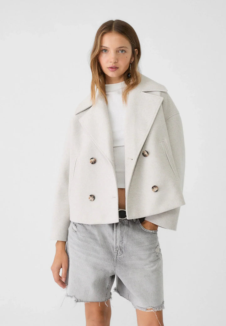 Levoire | Chic Court Veste Double Boutonnage