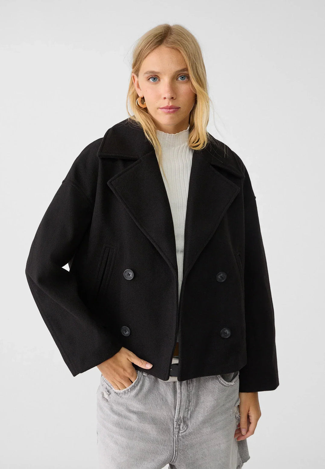 Levoire | Chic Court Veste Double Boutonnage