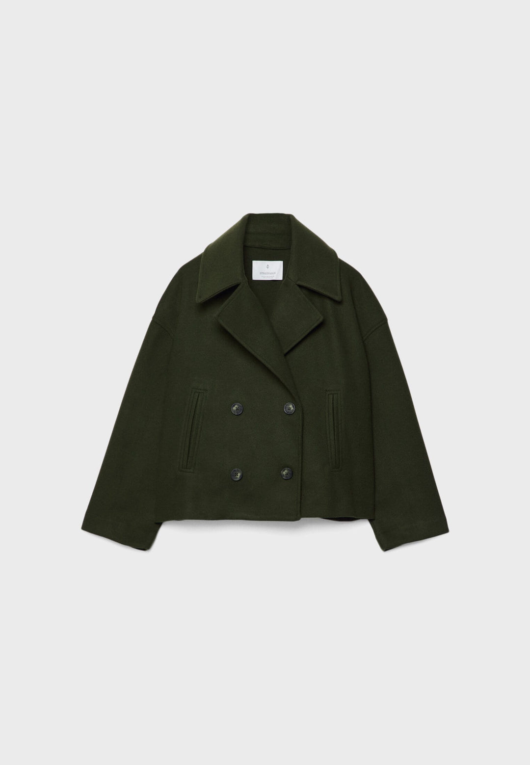 Levoire | Chic Court Veste Double Boutonnage Vert