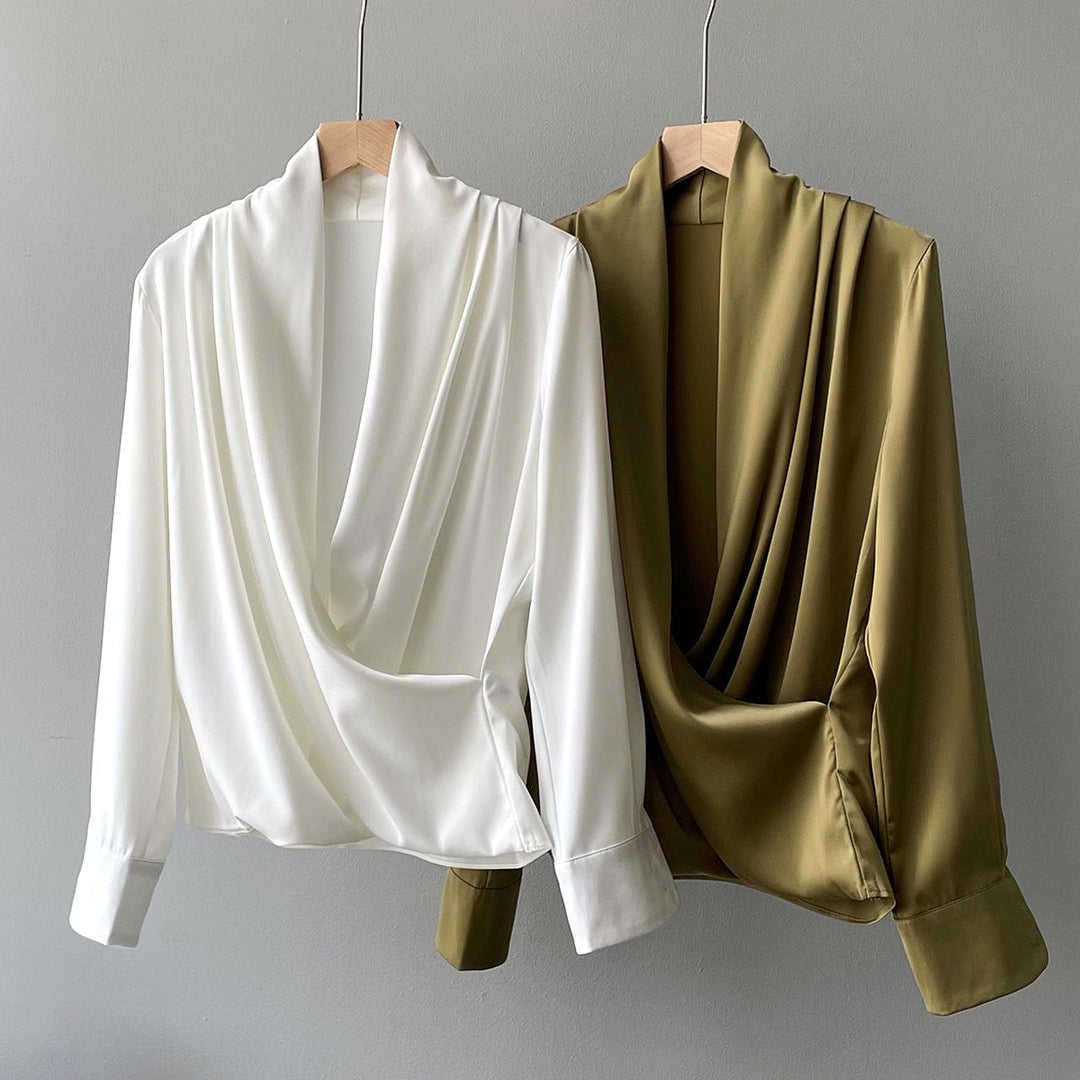 Levoire | Chemise Satin Décontractée À Manches Longues