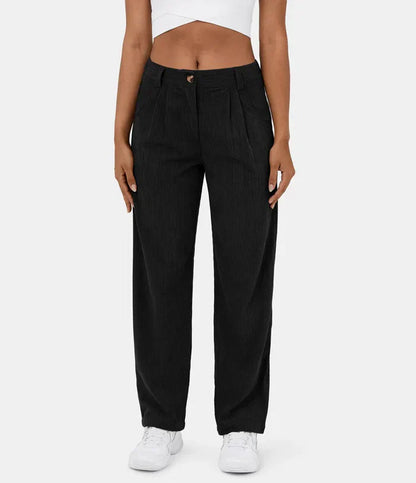Levoire | Pantalons pour femmes style corduroy Noir