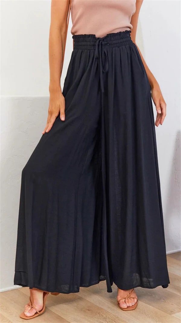 Levoire | Pantalon Large Élégant Pour Femmes Noir
