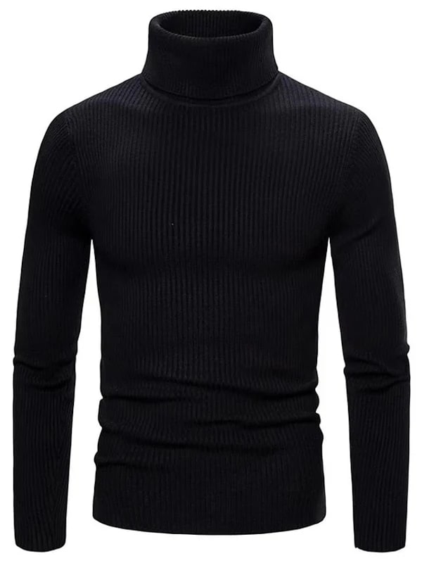 Levoire | Pull À Col Roulé Luxueux Au Style Moderne Noir