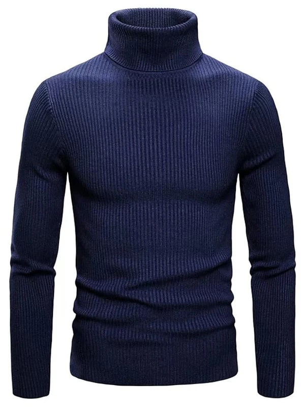 Levoire | Pull À Col Roulé Luxueux Au Style Moderne Marine bleu foncé