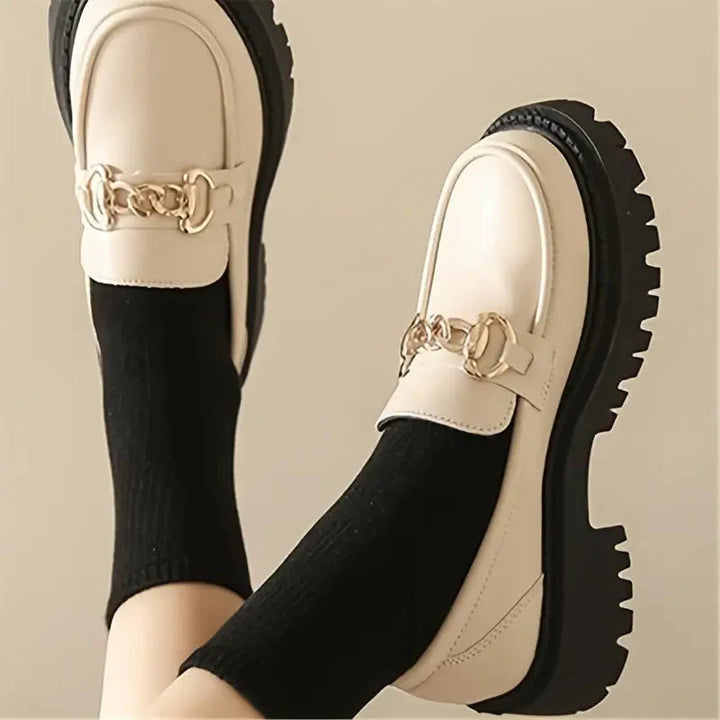 Levoire | Mocassins, Slip On, Chaîne Décor, Chaussures Femme, Chaussures À Plateforme Blanc