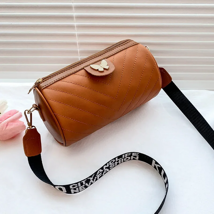 Levoire | Sac Bandoulière Cylindrique Avec Détail De Papillon Braun