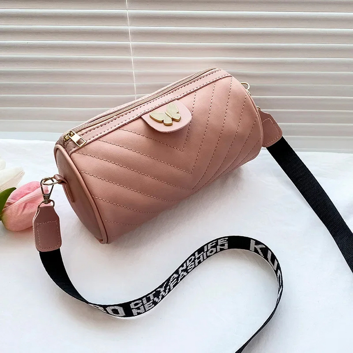 Levoire | Sac Bandoulière Cylindrique Avec Détail De Papillon Rosa