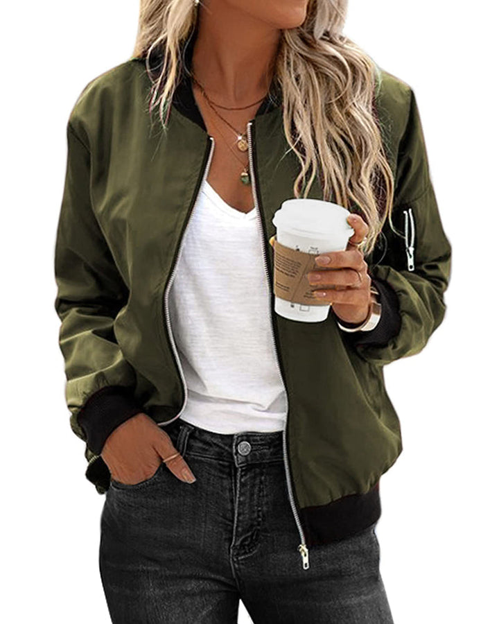 Levoire | Veste Bomber Classique Pour Femmes Armeijan vert