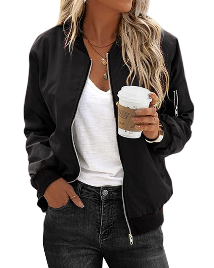 Levoire | Veste Bomber Classique Pour Femmes Noir