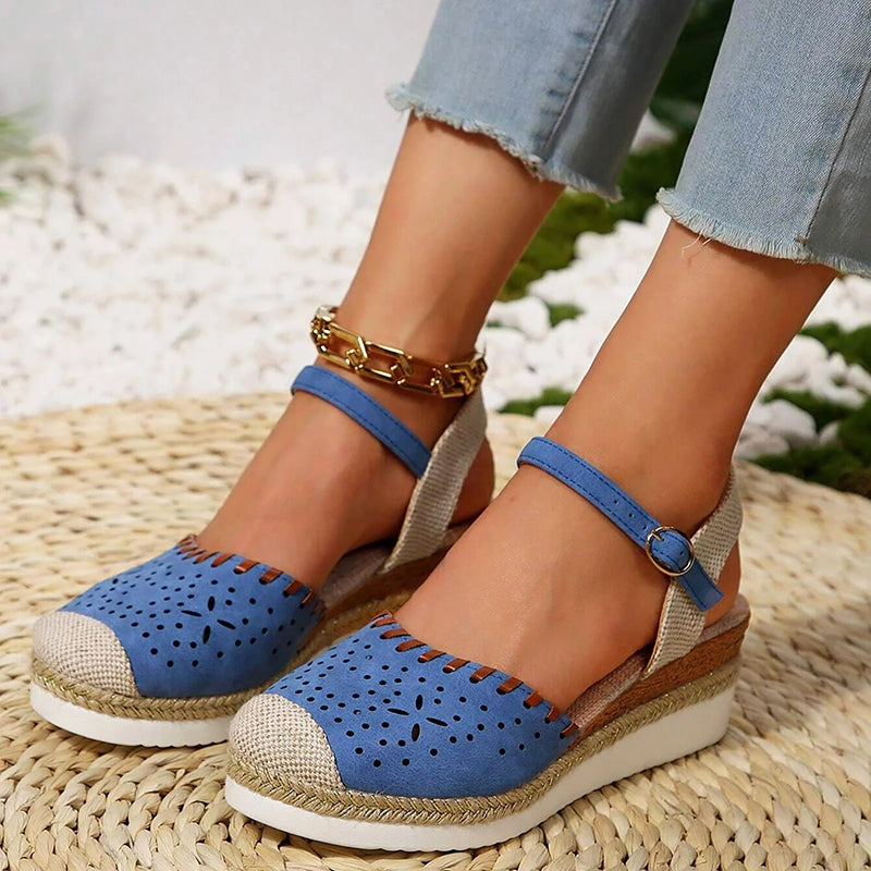 Levoire | Sandales À Talon Compensé Élégantes Avec Lanière Au Niveau Du Pied Pour Femmes