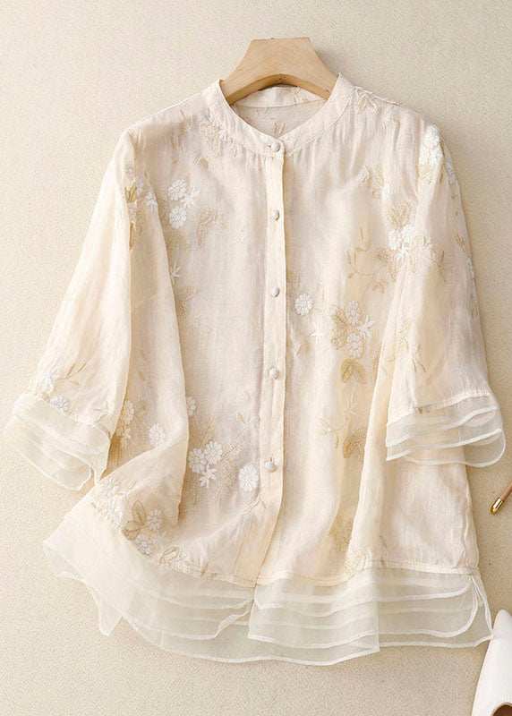 Levoire | Chemisier Brodé Beige (Presque épuisé !)