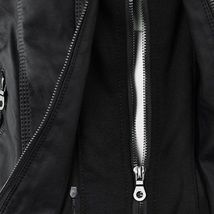 Levoire | Veste En Simili Cuir Avec Capuche
