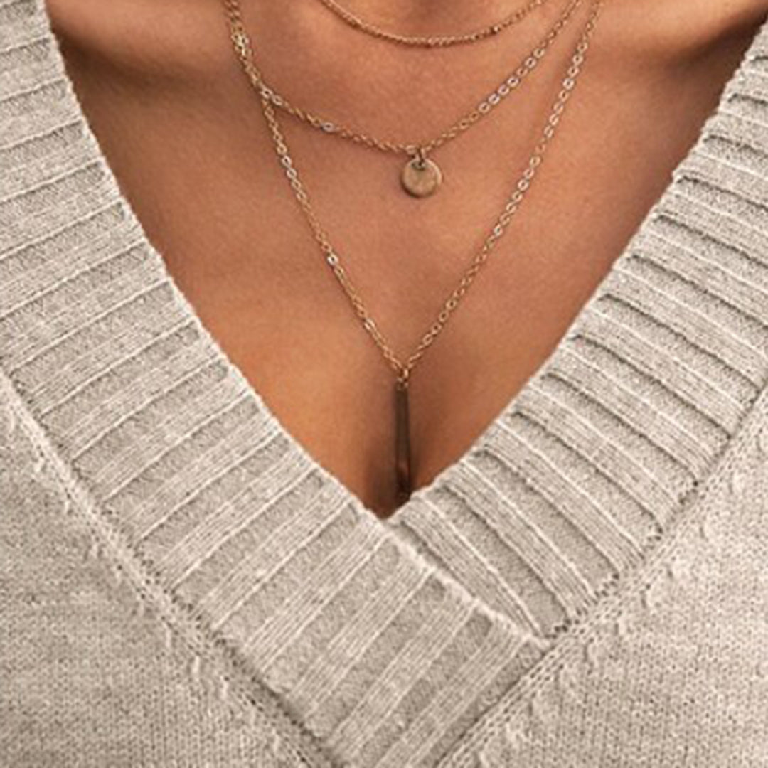 Levoire | Pull Décontracté Avec Décolleté En V