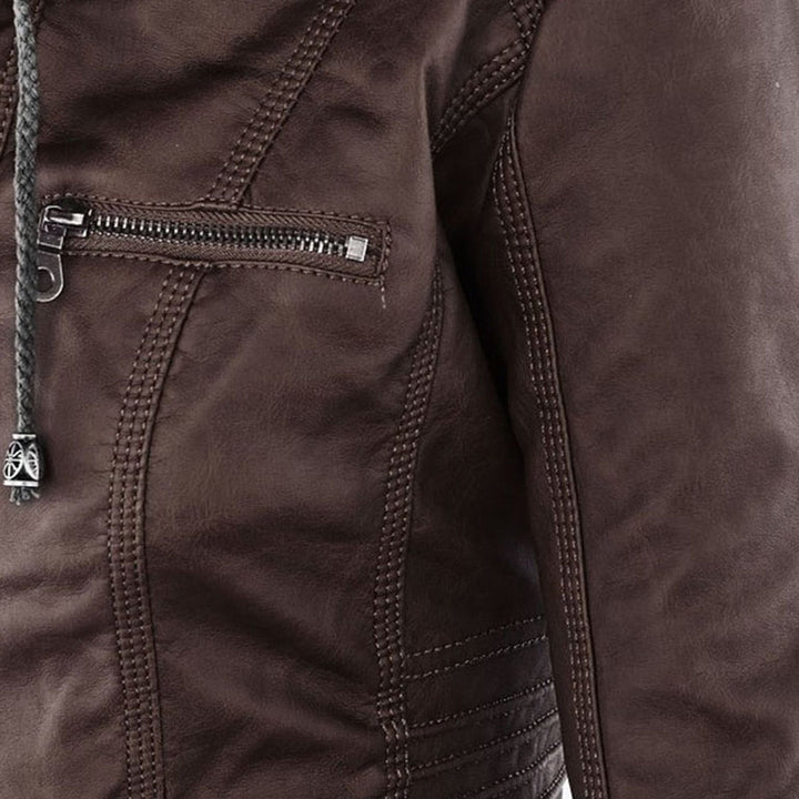 Levoire | Veste En Simili Cuir Avec Capuche