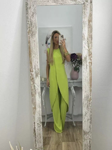 Levoire | Ensemble De Robe Asymétrique Pour Femmes Et Pantalon Évasé Ensemble De Deux Pièces