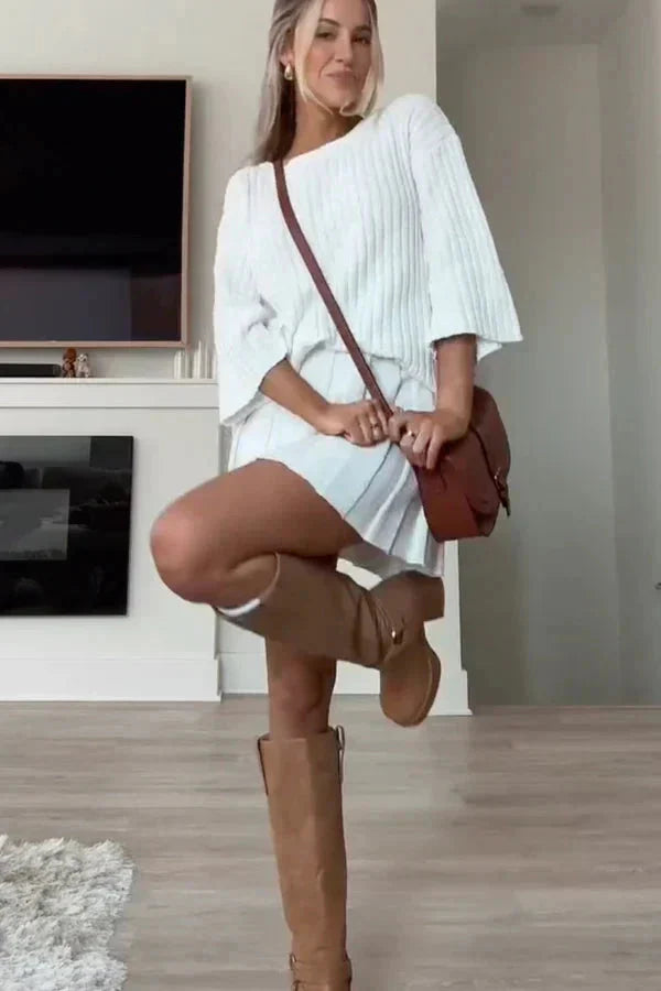 Levoire | Ensemble Ord Pull En Tricot Mini Jupe Jupe Et Blouse Ensemble Deux Pièces Femme