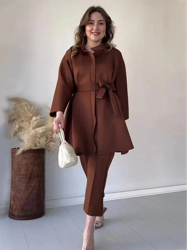 Levoire | Ord Ensemble Manches Longues Bretelles Pantalon Ensemble Deux Pièces Dames