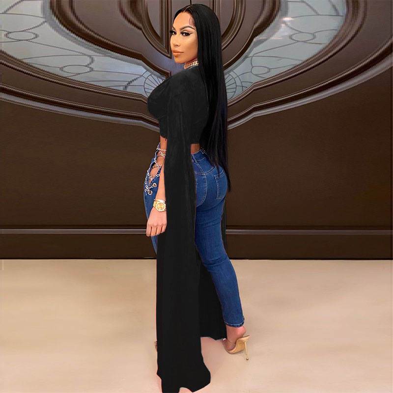 Levoire | Robe à col en V avec manches volantes