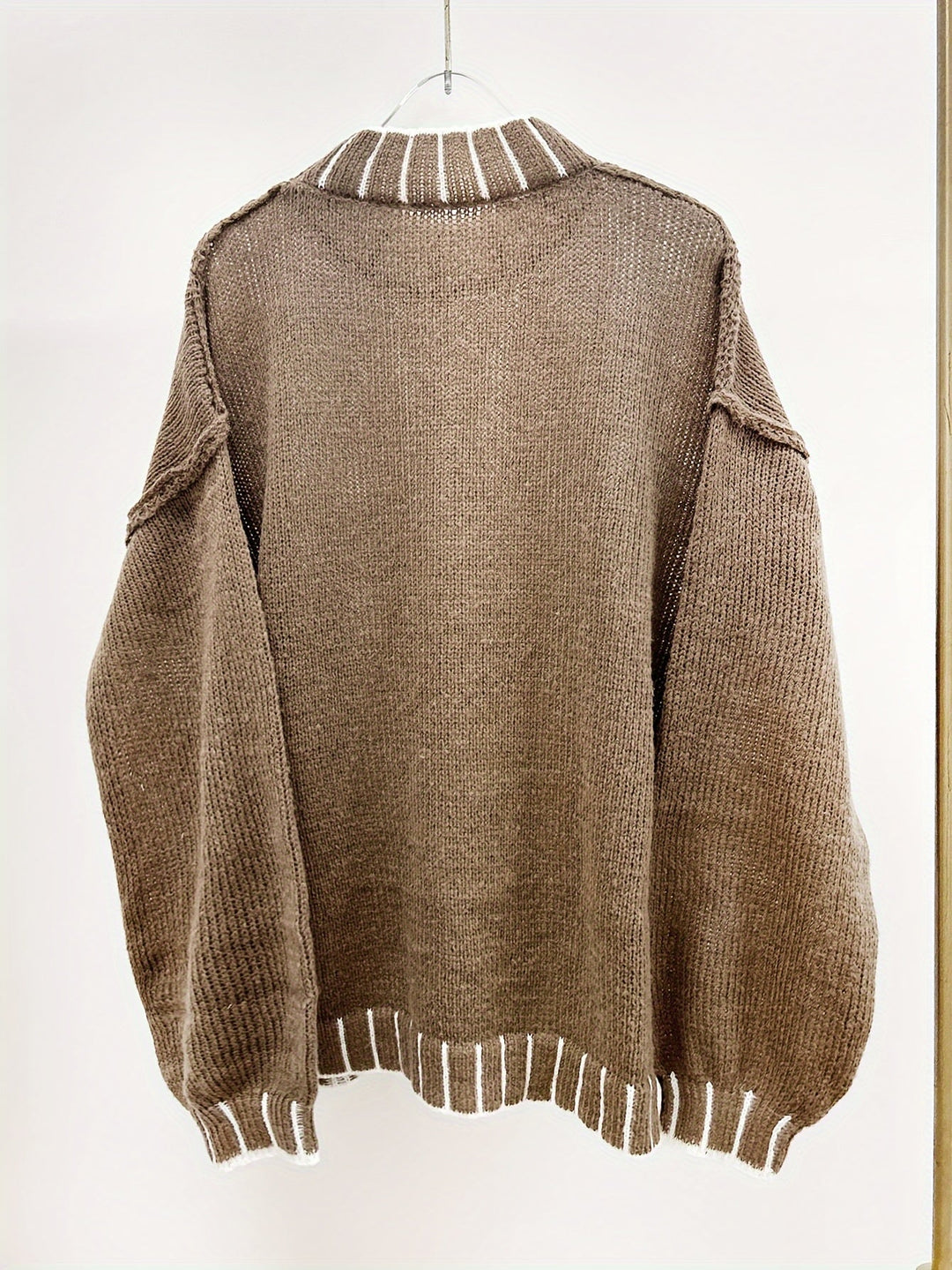 Levoire | Grande Taille Pull Avec Col Haut Et Détails Élégants Kamel