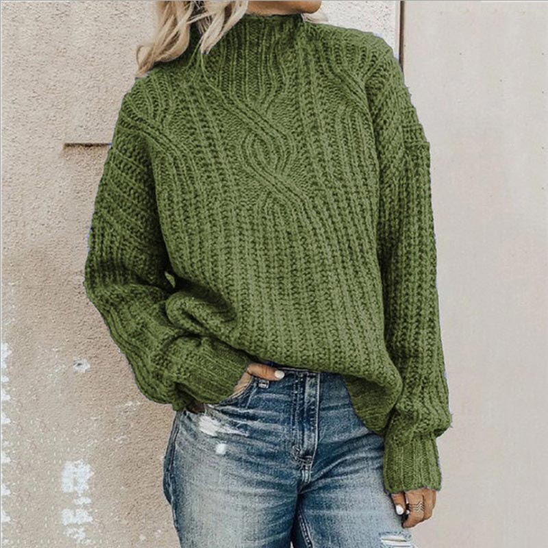 Levoire | Haut Col Pull En Tricot Vêtements Pour Femmes Vert