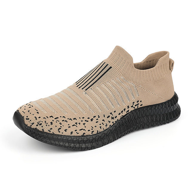 Levoire | Baskets Pour Hommes Sans Lacets Pour Pieds Larges Khaki