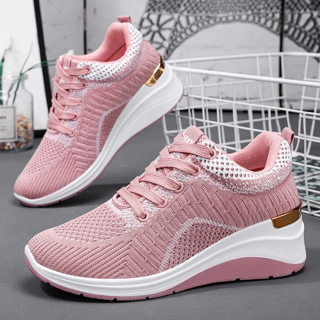Levoire | Chaussures Légères Confortables Avec Talon Compensé Rosa