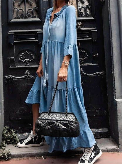 Levoire | Comfortable Denim Maxi Dress